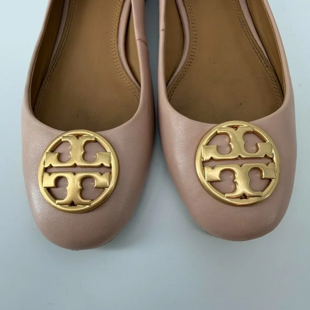 Tory Burch Cream Chelsea 25mm Ballet Flats Size 6.5 Pumps - Picture 3 of 7
